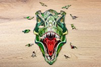 Eco Wood Art Wooden Jigsaw Puzzle, T-Rex, 1218, 40x24x0,5cm Cardboard box