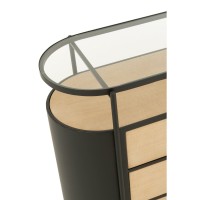 J-Line Kast Avy Ijzer Naturel/Zwart