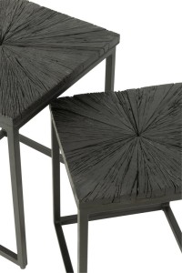 J-Line side table Shanil - wood/iron - black