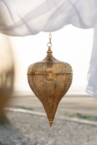 J-Line hanging lamp Drop - metal - gold - large