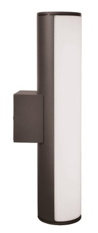 LED wall lights "flair", 30cm made of gray metal and plastic, with integrated LED