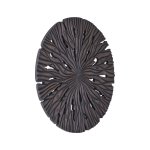 Bonte Brown MDF Wall Panel Wavy Carved Round S