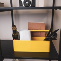 Opbergdoos - Organizer - Metaal - Geel - 30x17x17cm