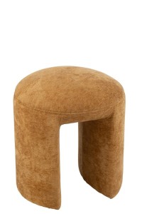 J-Line stool Round - textile - ocher