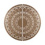 Willian Brown MDF Round Wallpanel In 2 Halfs