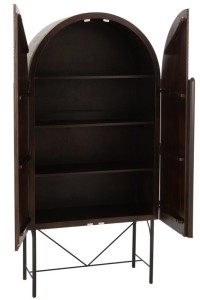 J-Line Rack Aura Mango Wood/Metal Brown