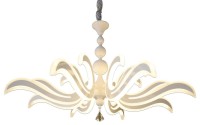 LED crown "Ludwig" white Ø 66cm, with firmly installed LEDs, metal in white