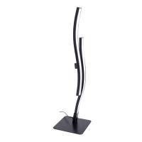 LED Tischleuchte "Onda", Tischlampe aus Metall und Kunststoff in Schwarz,, mit fest verbauten LEDs, Beleuchtung für Wohnzimmer, Büro oder Nachttisch 44 cm hoch