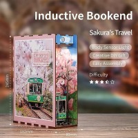 DIY Book Nook Bookend Sakura's Travel Bookend, Tone-Cheer, TQ119, 18x8x24.5cm