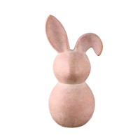 Berniee Pink Cement Rabbit Statue Mixed Ears L