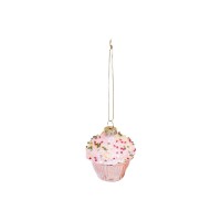 Kersthanger - Cupcake - Glas - 6x6,5cm