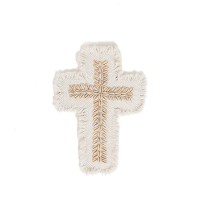 The Macrame Cross - White