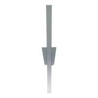 LED wall lamp "Trevor" nickel matt, wall lamp made of metal and plastic in nickel matt, with firmly built -in LEDs, wall lighting inside 62 x 10 x 4.5 cm