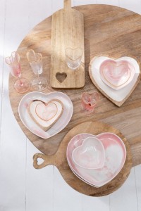 J-Line cutting board Round Heart - wood - large