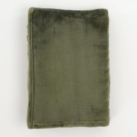 Famke Fleece Plaid - L180 x B130 cm - Donkergroen