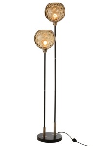 J-Line lamp Standing Bollie - stone/marble - black