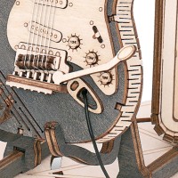 Robotime, Houten Puzzel 3D Electric Guitar, TG605K, 17x10,5x22cm