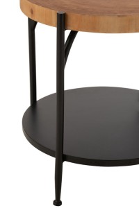 J-Line Side table Bio MDF/Iron Black/Natural