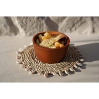 De Raffia Shell Pannenonderzetter