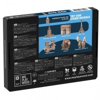 mr. Playwood 3D Wooden Puzzle, Big Ben, 10407, 9.5x9.5x36cm