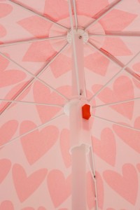 Heart Strandparasol - H180 x Ø160 cm - Roze