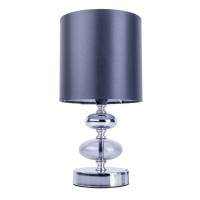 Fabric, table lamp "Mali", table lamp, textile in black, with E14 socket, for dining room, living room, hallway or office, table lamp for living room or dining room, bedside lamp 28.5 cm high