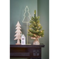 Nagoya Kunstkerstboom in Jute met LED Verlichting - H60 x  Ø44 cm - Groen
