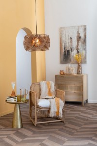 J-Line chair + cushion Casablanca - jute - natural