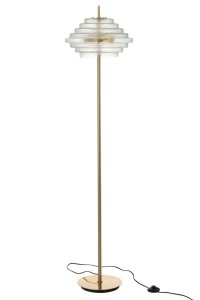 J-Line Foot Lamp LED Gold Metal/Glass Translucent