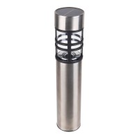 Solar decorativespieß "Bobby" in the 3 Set, Ø 6.2 cm, 42 cm high, metal in steel-blank, plastic, integrated LEDs warm white