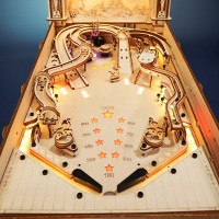 3D Wooden Puzzle Pinball Machine/Pinball Machine, Robotime, EG01, 27.5x47.5x28cm