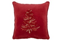 J-Line cushion Tree - textile - red/gold