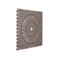 Jordie Brown Wooden Rect Wall Panel Round Pattern