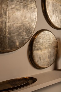 Jowad Antique Gold Alu Sheet Wall Panel Ribbed S