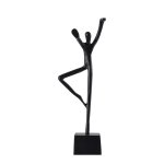 Eagen Black Casted Alu Statue Kung Fu Man