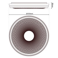 LED ceiling light "Boise" Ø 51 cm with many functions, made of metal and plastic, white, with integrated LEDs, lighting for living rooms or office