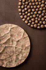 Rafet Grey Round Cement Wall Panel Rough Finish S