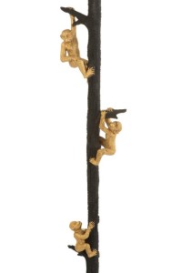 J-Line table lamp Monkeys - polyresin/metal - black/gold