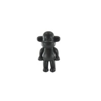Ornament - Monkey Figurine 'The Legend'- Polyresin - Black - 20,5x13,5x35cm