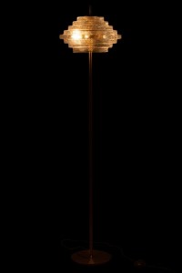 J-Line Foot Lamp LED Gold Metal/Glass Translucent