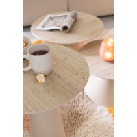 J-Line Bijzettafel Column Kegel Ijzer Ecru/Beige