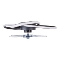 moderne LED Deckenleuchte "RICCIO" inklusive Ventilator, Nachtlichtfunktion, Dimmung und Lichttemperatureinstellung ist mit fest verbauten LEDs bestückt und hat einen ungefähren Øvon 58 cm.