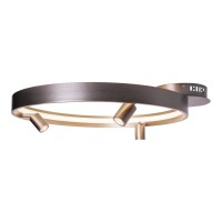 LED Deckenleuchte "TRISTAN", moderne Deckenlampe aus Metall und Kunststoff in Stahl-blank, die LEDs sind fest verbaut. Mit ca. 58 cm Ødie ideale Beleuchtung für Wohnzimmer, Esszimmer oder Küche.