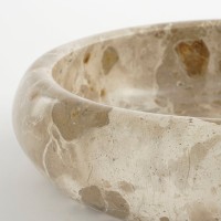 Finnos Bowl - H6 x Ø25 cm - Marble - Beige