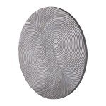 Wiktor Brown MDF Round Wallpanel Swirl Carved S