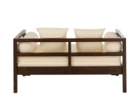 J-Line Conie sofa bed - mattress + 4 pillows - wood - dark brown