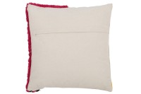 J-Line cushion Square Abstract Face - cotton - mix