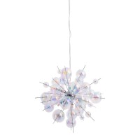 Pendant lamp "explosion" made of metal and iris glass, G9 frames, hanging lamp for dining room, living room, hall or office, Øca. 65 cm