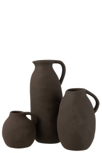 J-Line vase Jug - ceramic - black - large