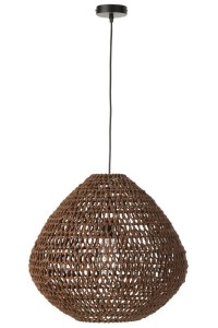 J-Line Ceiling Lamp Metal Twisted Dark Natural